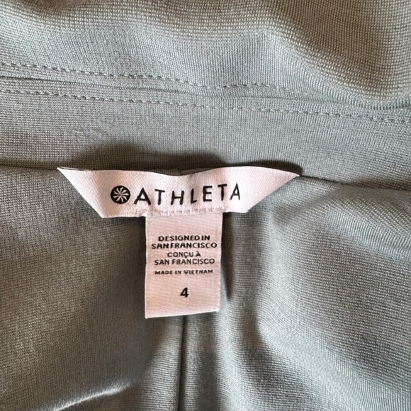 Athleta - Eastbound Ponte Stretch Knit Open Front BlazerJacket Sage Green Sz 4 - Picture 6 of 7